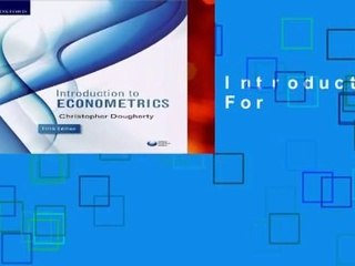 About For Books  Introduction to Econometrics  For Kindle