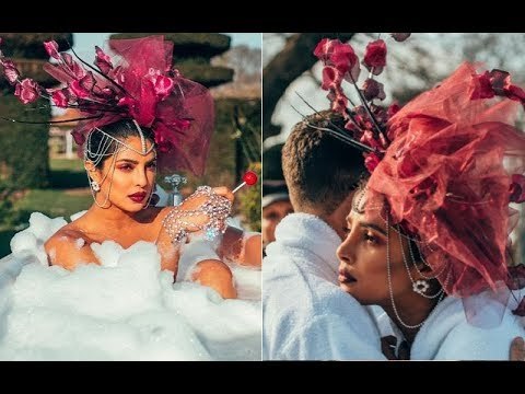 Jonas Brother's SUCKER, Behind-The Scenes: Freezing Priyanka Tightly HUGS Nick After A Glam Bath