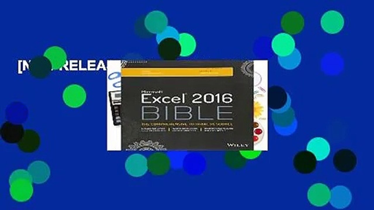 [NEW RELEASES]  Excel 2016 Bible