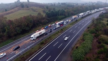 Anadolu Otoyolu'nda zincirleme trafik kazası: 4 yaralı - Drone - DÜZCE