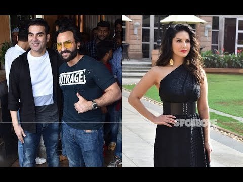 Celeb Spottings: Saif Ali Khan-Arbaaz Khan Together, Sunny Leone Clicked Solo In A Black Dress