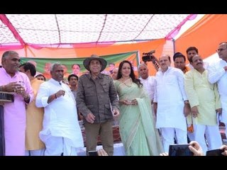 "Vote For Hema Malini", Dharmendra In Mathura Campaigning For Wife