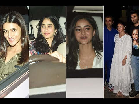 Kalank Screening | Kriti Sanon, Jahnvi Kapoor, Ananya Pandey & Others Attend