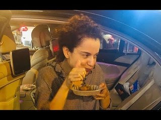 Kangana Ranaut Enjoys 'Chaat' And 'Gol Gappas' In Delhi