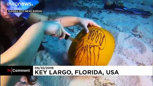 Divers carve pumpkins in depths of Florida Keys