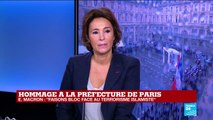 Hommage à la préfecture de police : E. Macron 