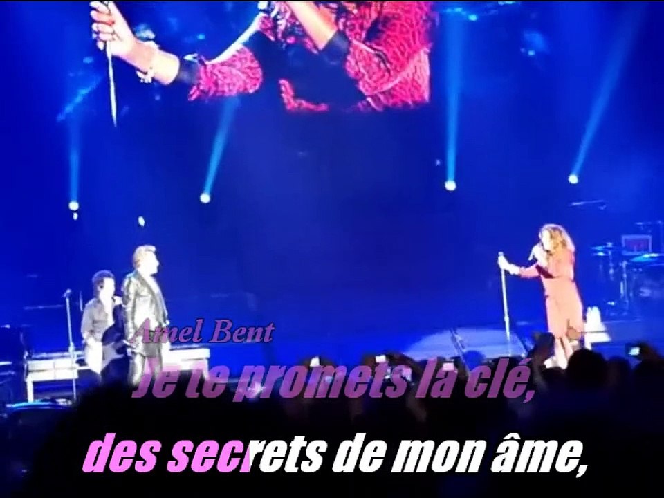 Johnny Hallyday & Amel Bent_Je te promets (Bercy 2013)
