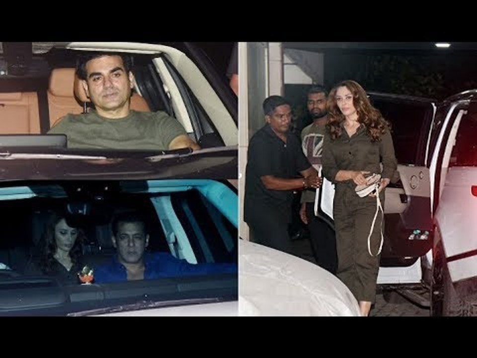 Salman Khan-Iulia Vantur, Arbaaz Khan and other Celebs at Sohail's Son Birthday Bash | SpotboyE