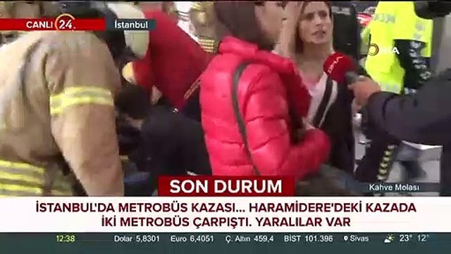 Haramidere'de metrobüs kazası: Yaralılar var