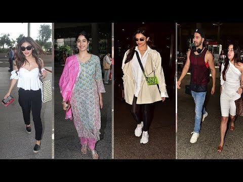 SPOTTED! Deepika Padukone, Janhvi Kapoor, Mouni Roy, Varun Dhawan At The Airport | SpotboyE