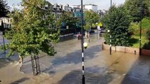 Vulnerable woman evacuated from flood-hit Finsbury Park by emergency services
