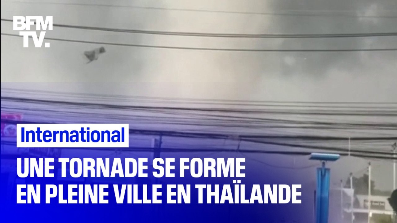 Une tornade se forme en pleine ville près de Bangkok, en Thaïlande