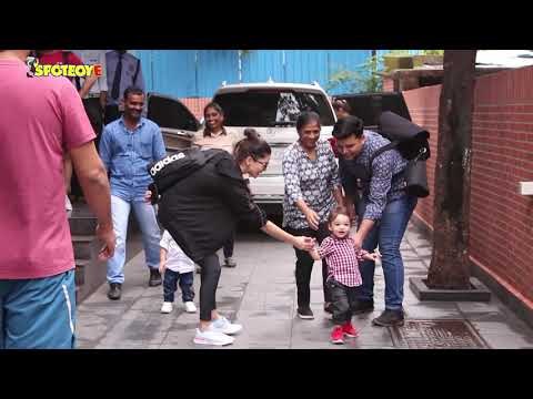 SPOTTED: Sunny Leone Twins Asher and Noah Waving at the Paparazzi | SpotboyE