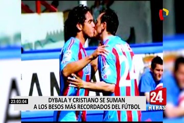 El curioso beso de Cristiano Ronaldo a Dybala