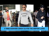 5 Times Ranveer Singh Slayed The Airport Look | SpotboyE