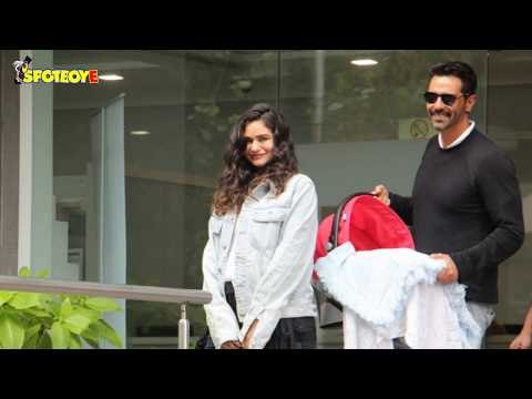 Arjun Rampal And Gabriella Demetriades Take Their Baby Boy Home | SpotboyE