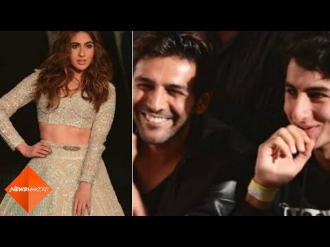 Sara Ali Khan Makes Ramp Debut As Kartik Aaryan and Ibrahim Cheer From First Row | SpotboyE