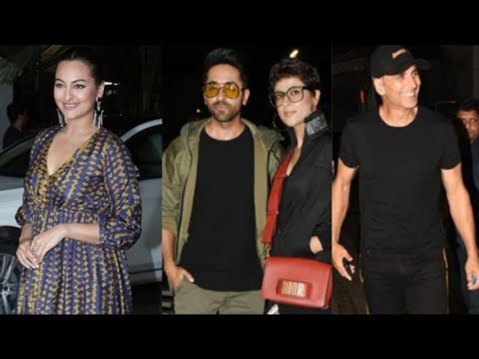 Akshay Kumar, Ayushmann Khurrana, Tahira Kashyap & Others at 'Khandaani Shafakhana Screening