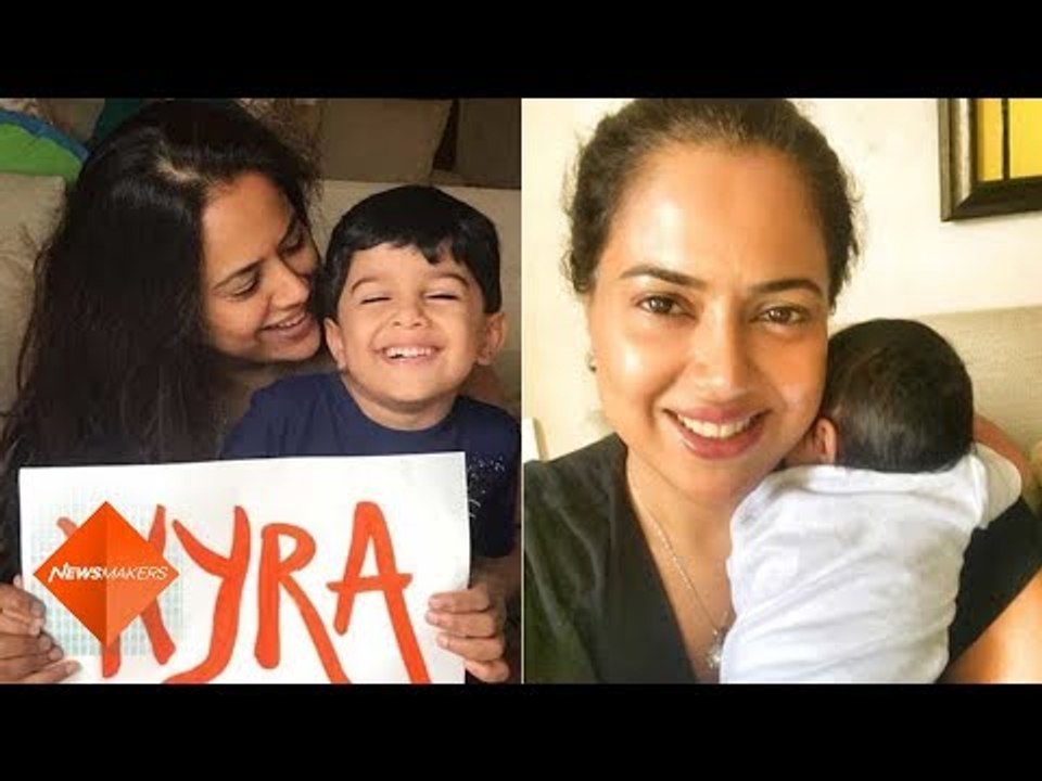 Sameera Reddy Names Her Baby Girl Nyra; Elder Son Reveals It In The Sweetest Way Possible | SpotboyE