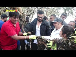 UNCUT- Arjun Kapoor Support Carter Road Beach Clean Up Drive | SpotboyE