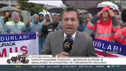 İBB önündeki "ekmek nöbeti" soğuğa ve yağmura rağmen sürüyor