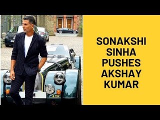 Akshay Kumar Lands On The Floor After Sonakshi Sinha Pushes Him | SpotboyE