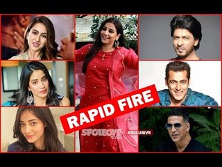 Vidya Balan RAPID FIRE: Sex Or Love? Sara Or Janhvi? SRK Or Akshay? | SpotboyE