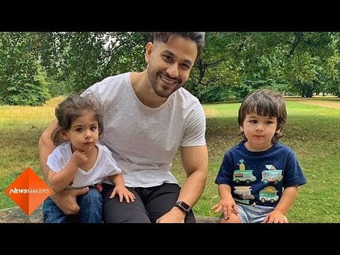 Kunal Kemmu poses with Taimur and daughter Inaaya in London | SpotboyE