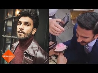 Ranveer Singh giving a flower to an old lady in London is simply heartwarming | SpotboyE