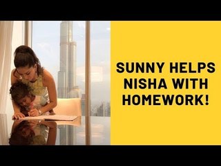 Sunny Leone Helps Nisha With Homework Assignment While Vacaying In Dubai | SpotboyE