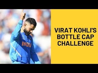 Virat Kohli Takes The Bottle Cap Challenge With Ravi Shastri Doing The Commentary Job | SpotboyE