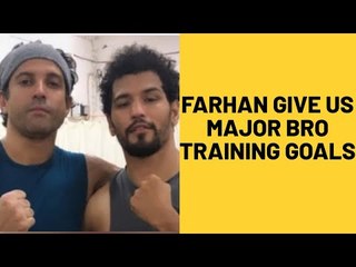 Farhan Akhtar Gives Us Major Bro-Training Goals With Boxer Neeraj Goyat | SpotboyE