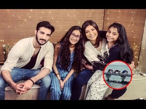 Sushmita Sen Makes A Trinity Of Wheelpose In Paradise With Her Daughters | SpotboyE