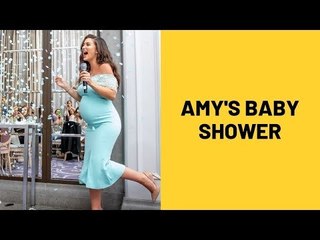 Скачать видео: Amy Jackson Gets An All-Blue Themed Baby Shower Plus A Gender Reveal Party Of Her Dreams | SpotboyE