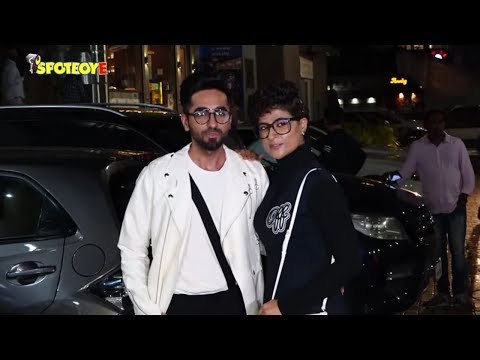 UNCUT- Ayushmann Khurrana, Tahira Kashyap, Nushrat Bharucha at Dream Girl Screening | SpotboyE