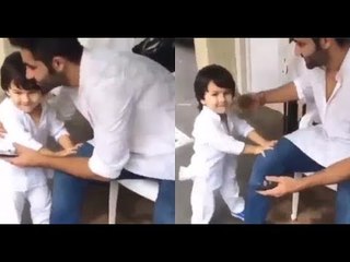 Taimur Ali Khan running to hug his uncle Armaan Jain is the Cutest | SpotboyE