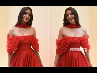 The Zoya Factor: Sonam Kapoor Looks Ravishing In Red As She Begins Film Promotions | SpotboyE