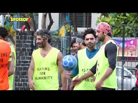 UNCUT- Ranbir Kapoor, Arjun Kapoor and other celebs at a Football Match in Juhu | SpotboyE