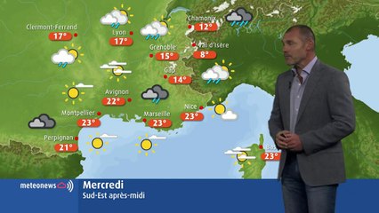 Les prévisions météo du mercredi 9 octobre 2019