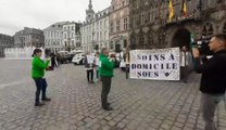 Manifestation des infirmiers à Mons