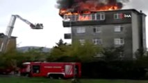 Tuzla'da bir apartmanın en üst katında bulunan bir dairede yangın çıktı.