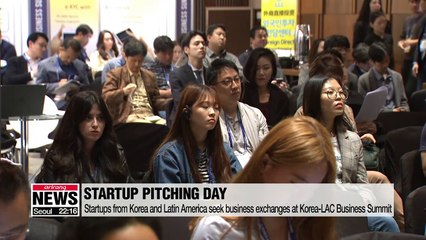 Télécharger la video: Startups from Korea and Latin America seek further business exchanges at Korea-LAC Startup Pitching Day