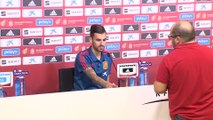 Dani Ceballos, en rueda de prensa con la selección