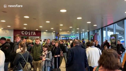 Police patrol London City Airport after Extinction Rebellion protests