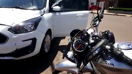 Siate atende acidente entre carro e moto no Bairro Alto Alegre