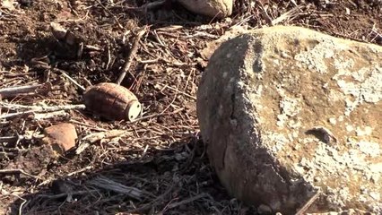 Çanakkale'de bulunan el bombası fünye ile patlatıldı