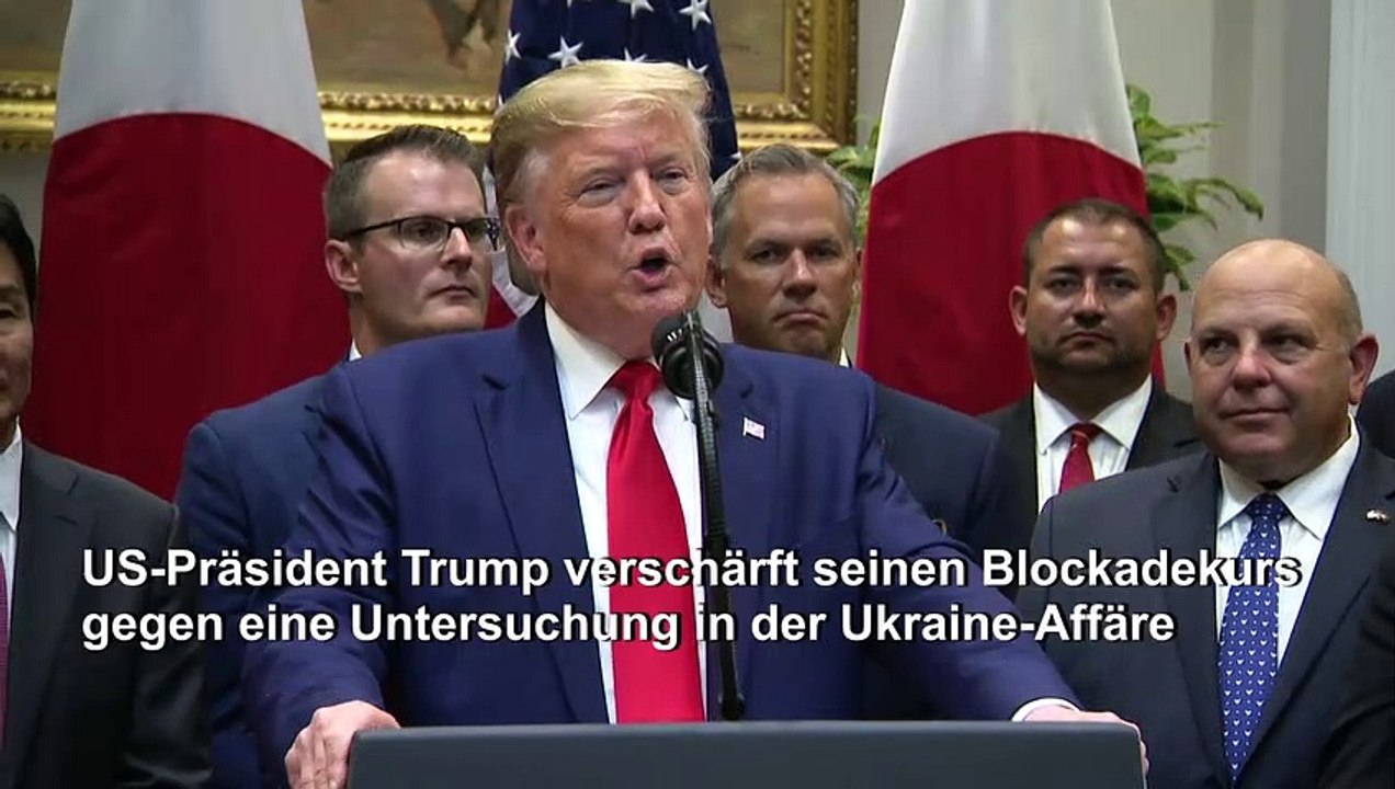 Trump verschärft Blockadekurs gegen Untersuchung der Ukraine-Affäre