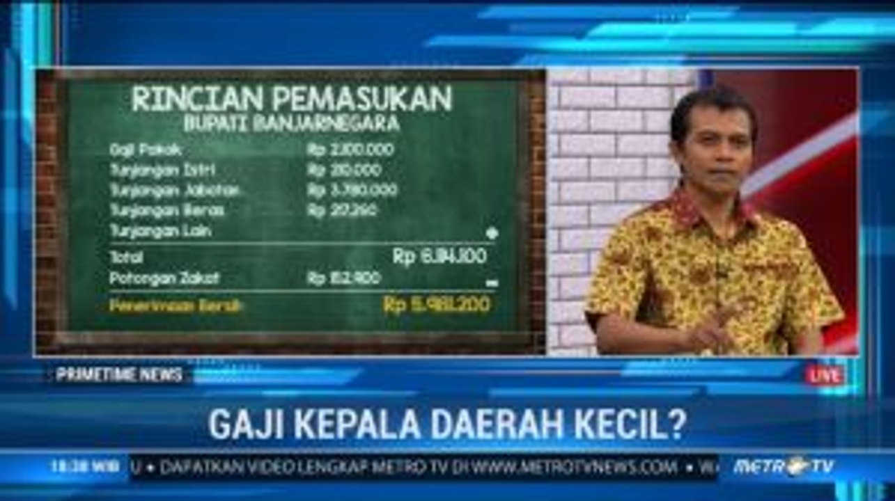 Gaji Kepala Daerah Kecil?