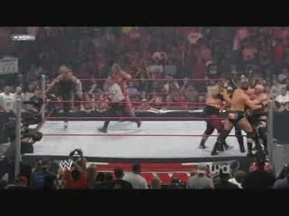 HBK , jeff Hardy ,chris jericho vs JBL & snitsky & Umaga.wmv