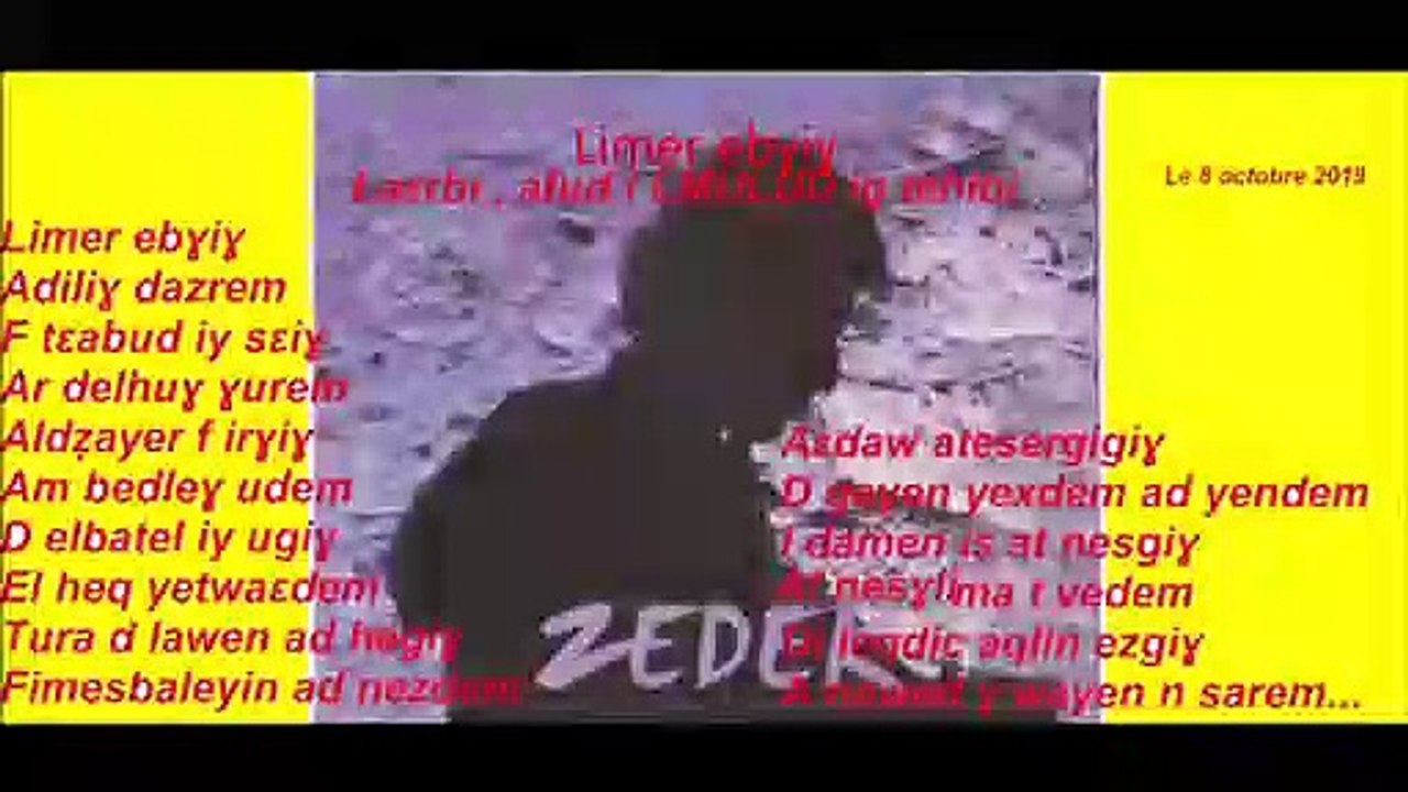 ZEDDEK MOULOUD  Limer ebɣiɣ